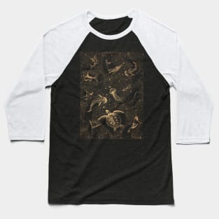 Cosmic Ocean -  Dark GOLD Version Baseball T-Shirt